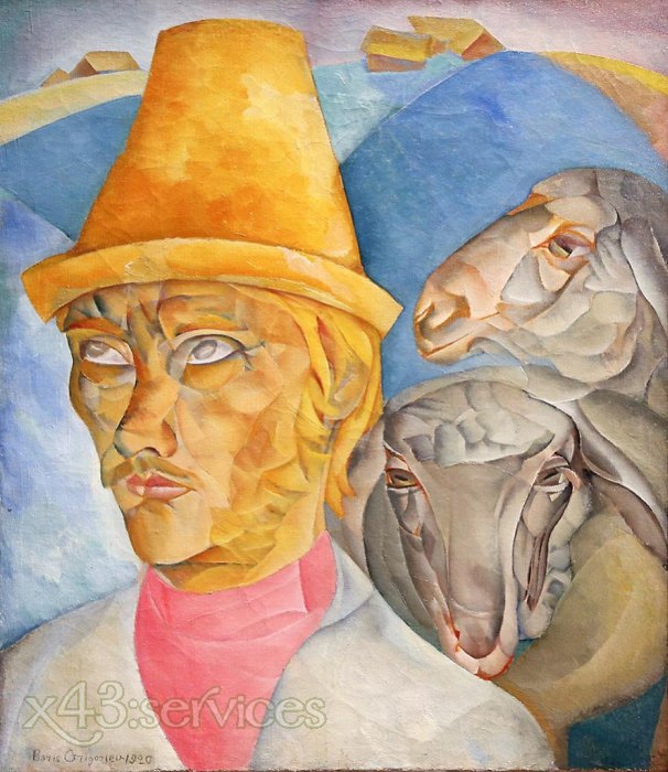 Boris Grigoriev - Portrait des N A Klyuev